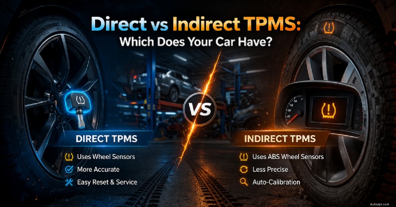 Direkt vs indirekt TPMS:Hur man identifierar systemet i ditt fordon 