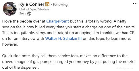 ChargePoint introducerar standardiserade sessionsavgifter – påverkan på användare och nätverkspartners 
