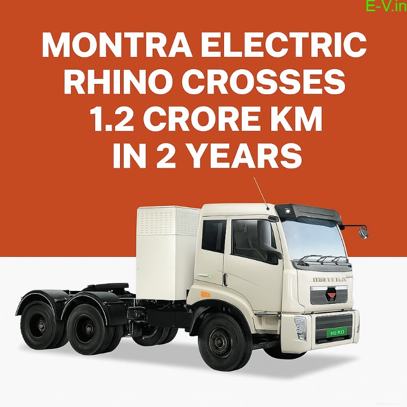 Montra Electrics Rhino EV Trucks täcker 12 miljoner km på bara 2 år 
