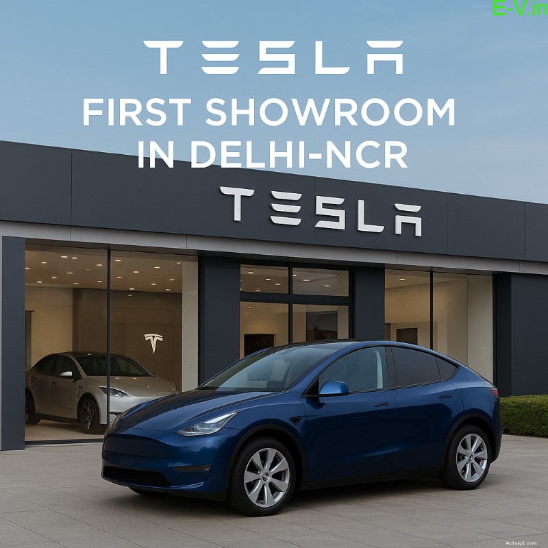 Tesla utökar sitt fotavtryck i Indien:Lanserar första Delhi-NCR Showroom i Aerocity 