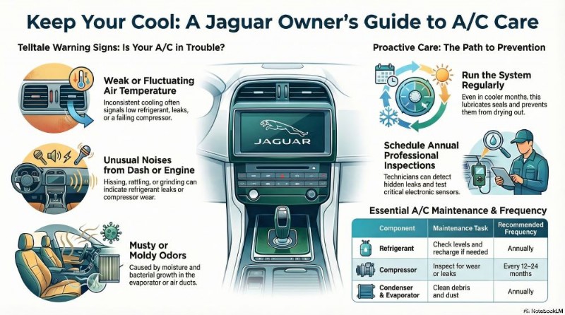 Premium Jaguar-luftkonditioneringsservice i Dallas och Plano – Håll din lyxresa sval 