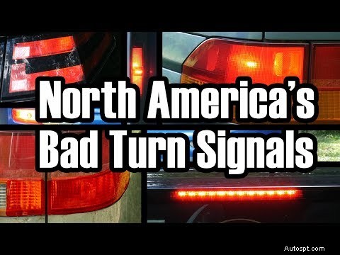 Varför amerikanska fordon använder röda blinkers, inte bärnsten:regulatoriska resonemang 